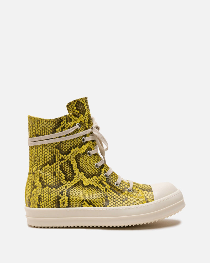 Rick Owens Men's Sneakers Python Ramones Lemon/Milk