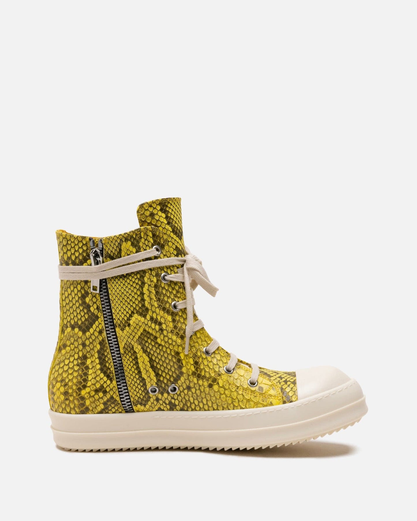 Rick Owens Men's Sneakers Python Ramones Lemon/Milk