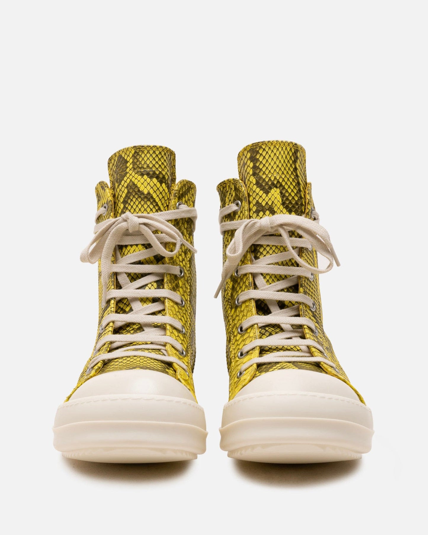 Rick Owens Men's Sneakers Python Ramones Lemon/Milk