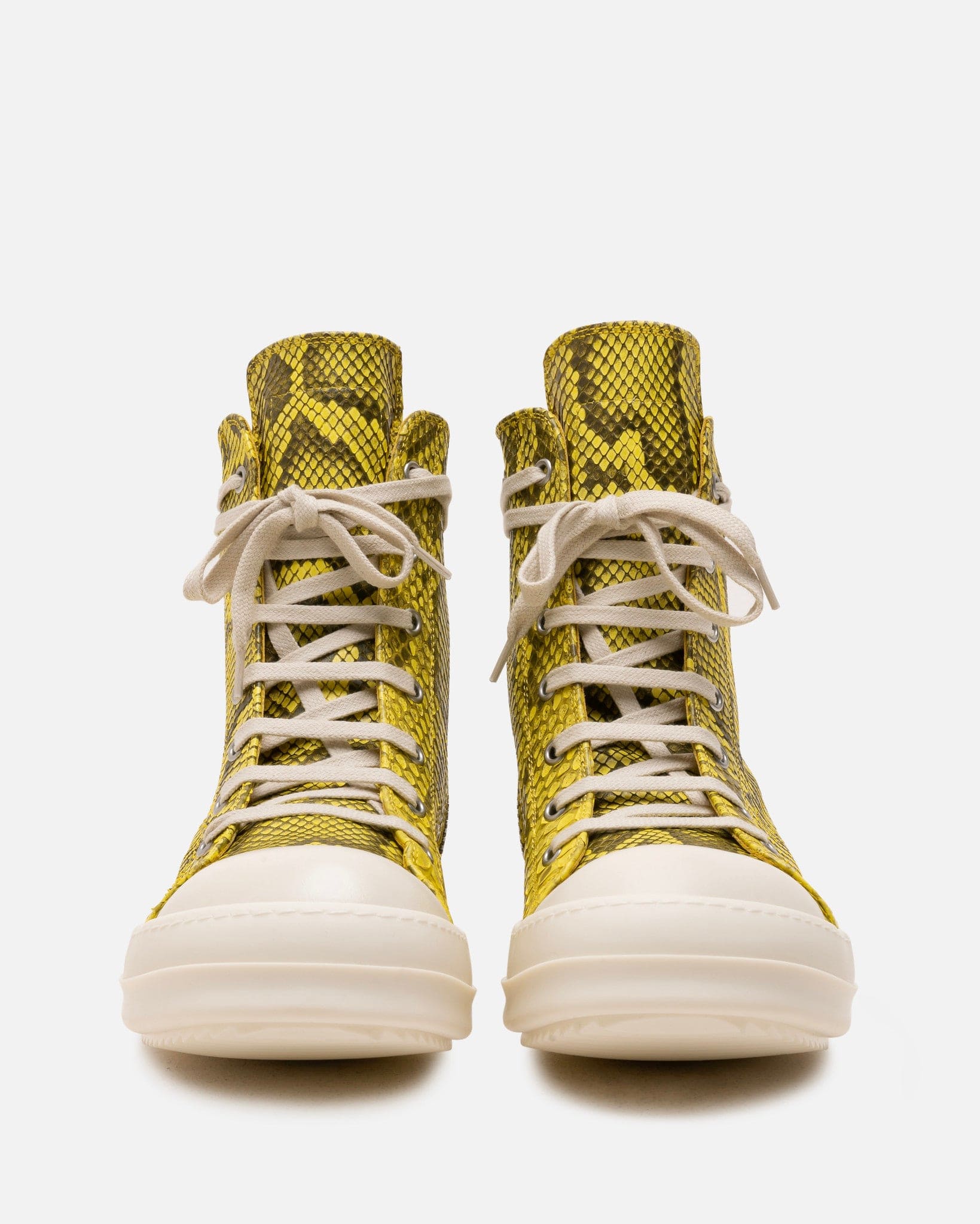 Rick Owens Men's Sneakers Python Ramones Lemon/Milk