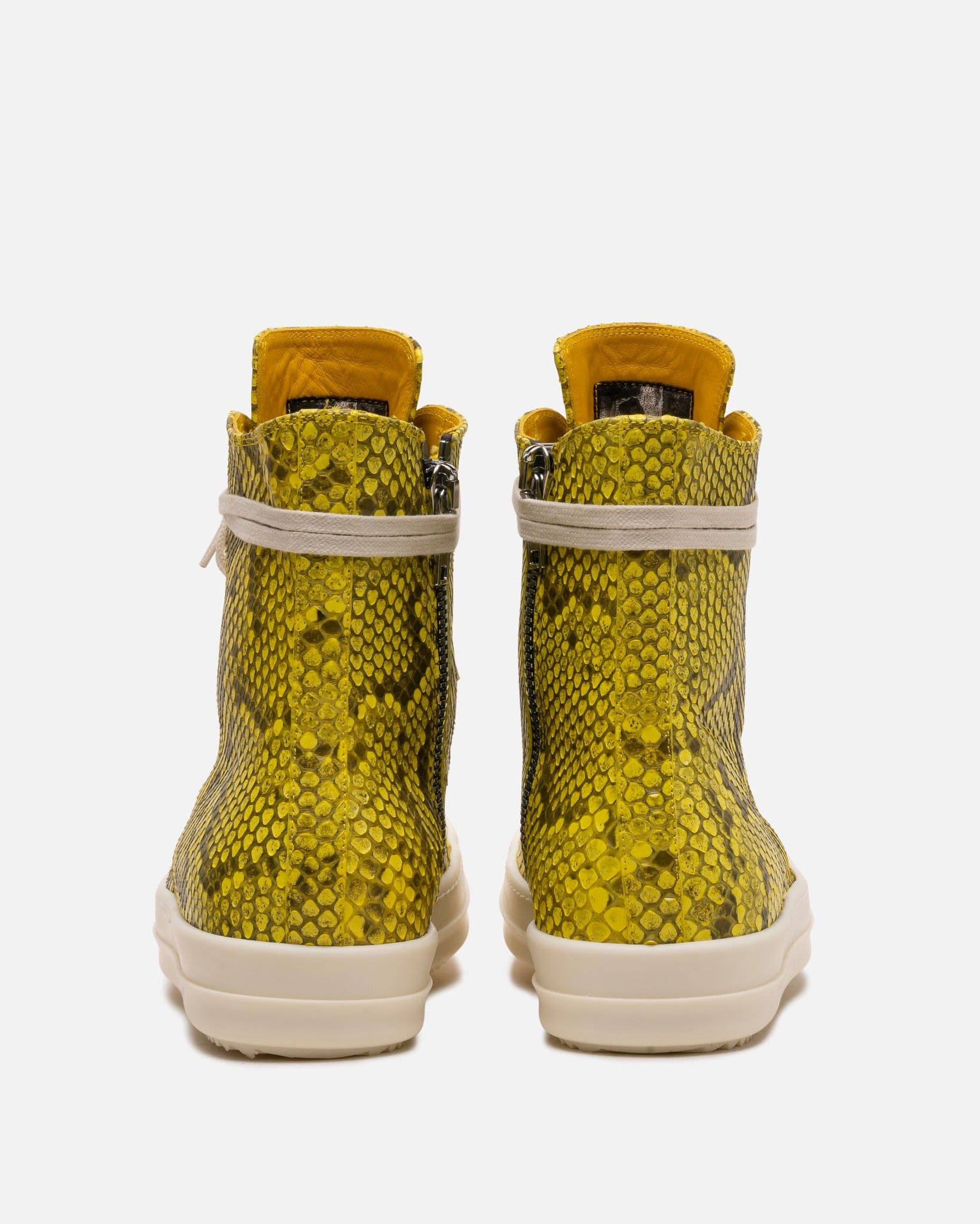 Rick Owens Men's Sneakers Python Ramones Lemon/Milk