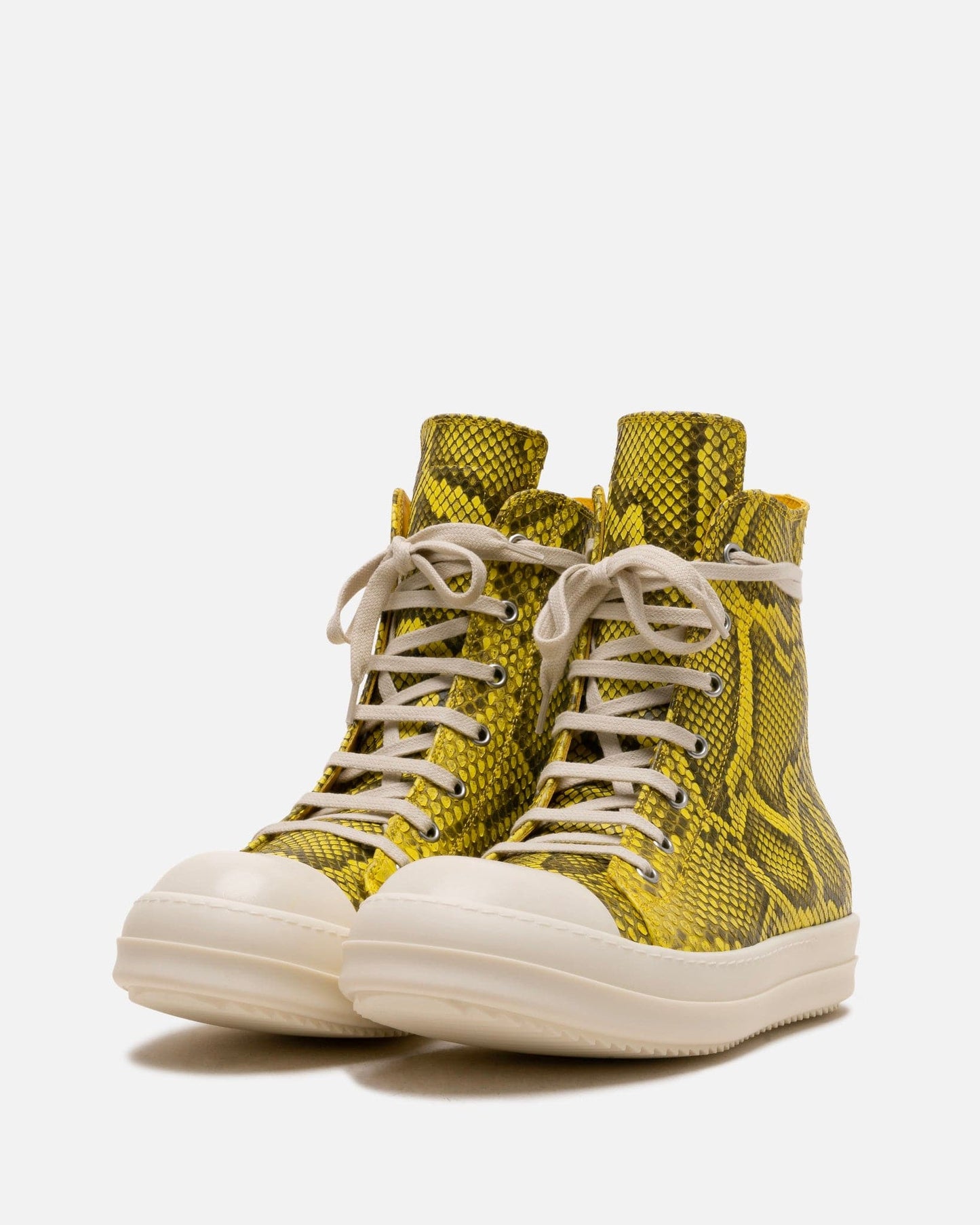 Rick Owens Men's Sneakers Python Ramones Lemon/Milk
