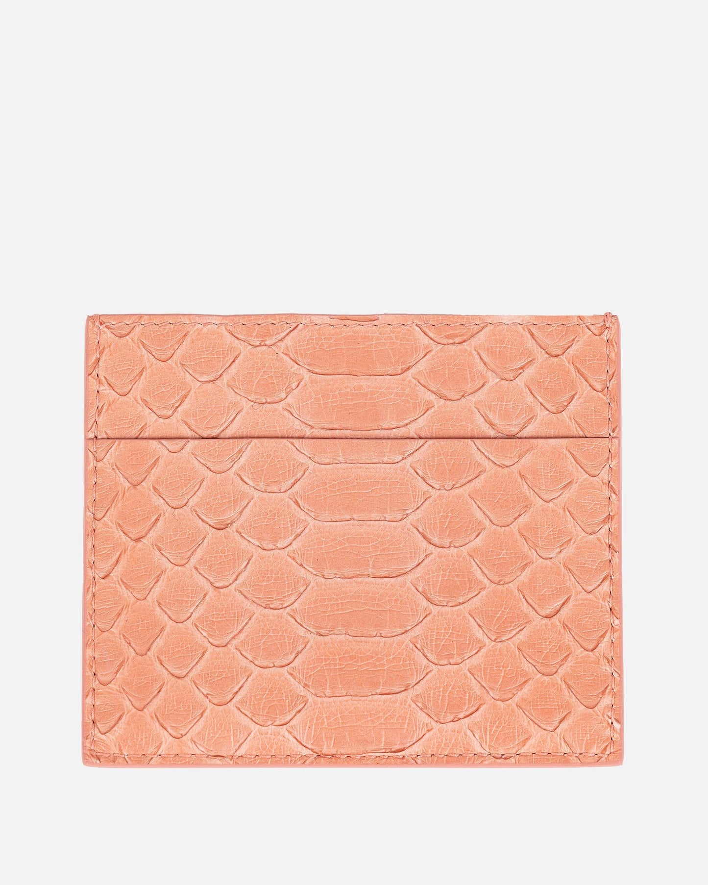 Rick Owens Leather Goods Python Square Credit Card Holder in Dirty Pink