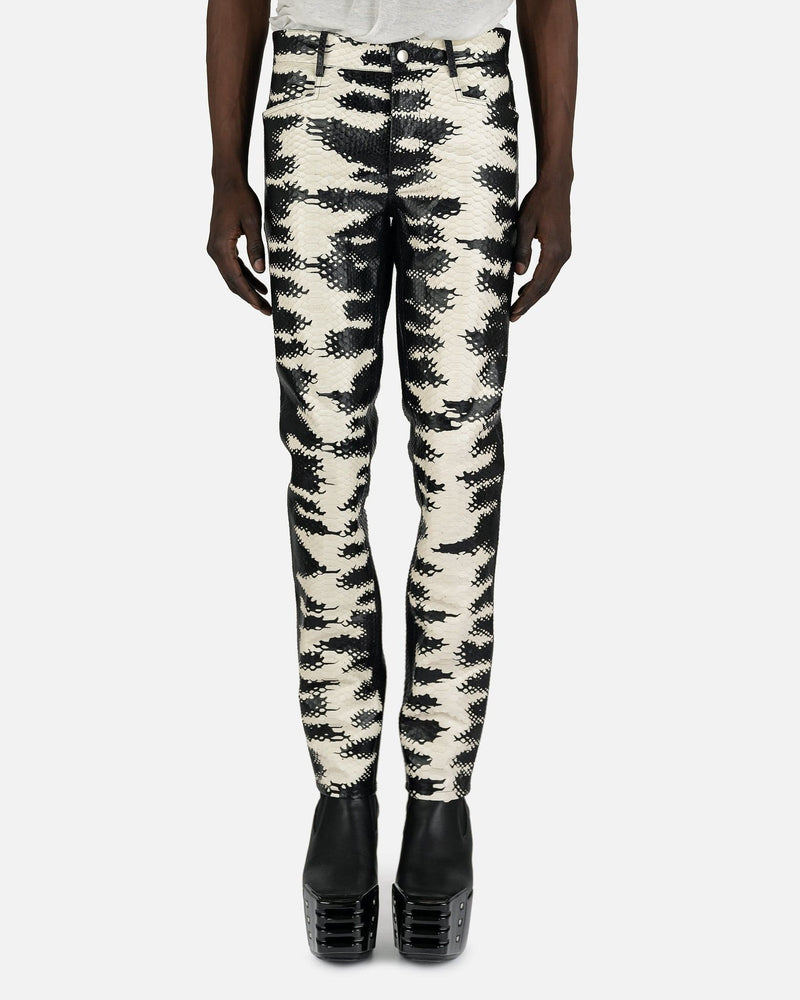 Rick Owens Men's Jeans Python Tyrone Jeans in Black/Natural