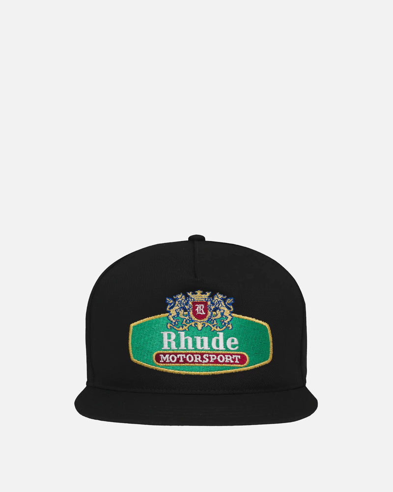 Rhude Men's Hats O/S Racing Crest Hat in Black