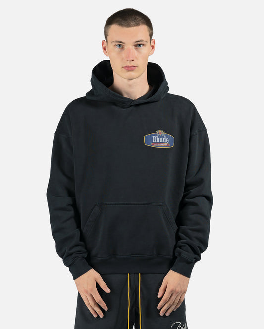 Rhude Racing Crest Hoodie in Black
