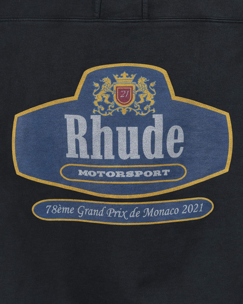 Rhude Racing Crest Hoodie in Black