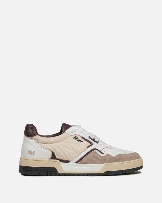 Rhude Men's Sneakers Racing Sneakers in White/Maroon