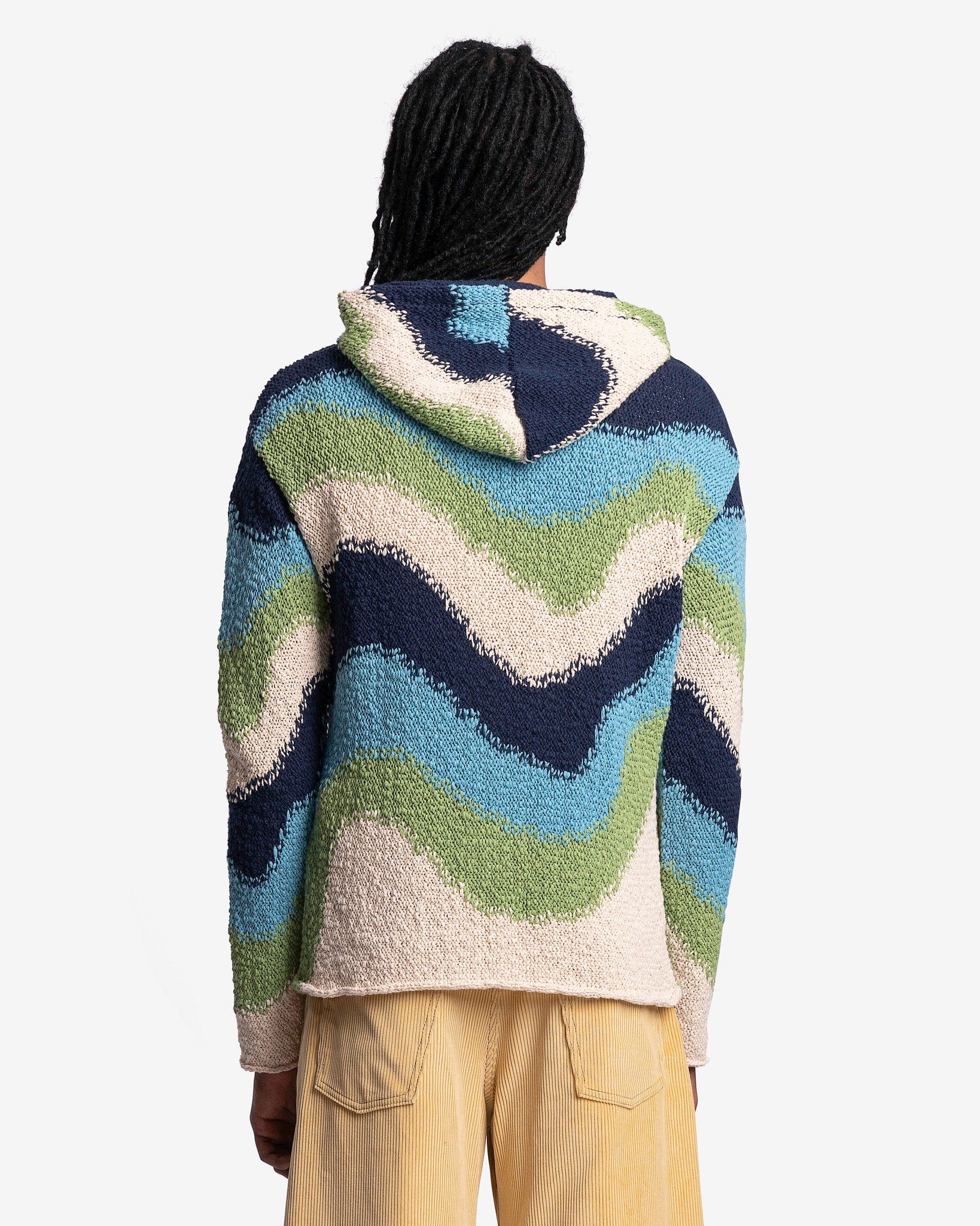 Marni Men's Sweatshirts Rainbow Degrade Roundneck Sweater in Powder Blue