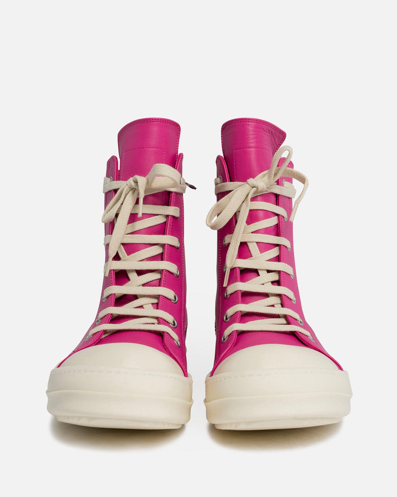Rick Owens Men's Sneakers Ramones in Hot Pink/Milk
