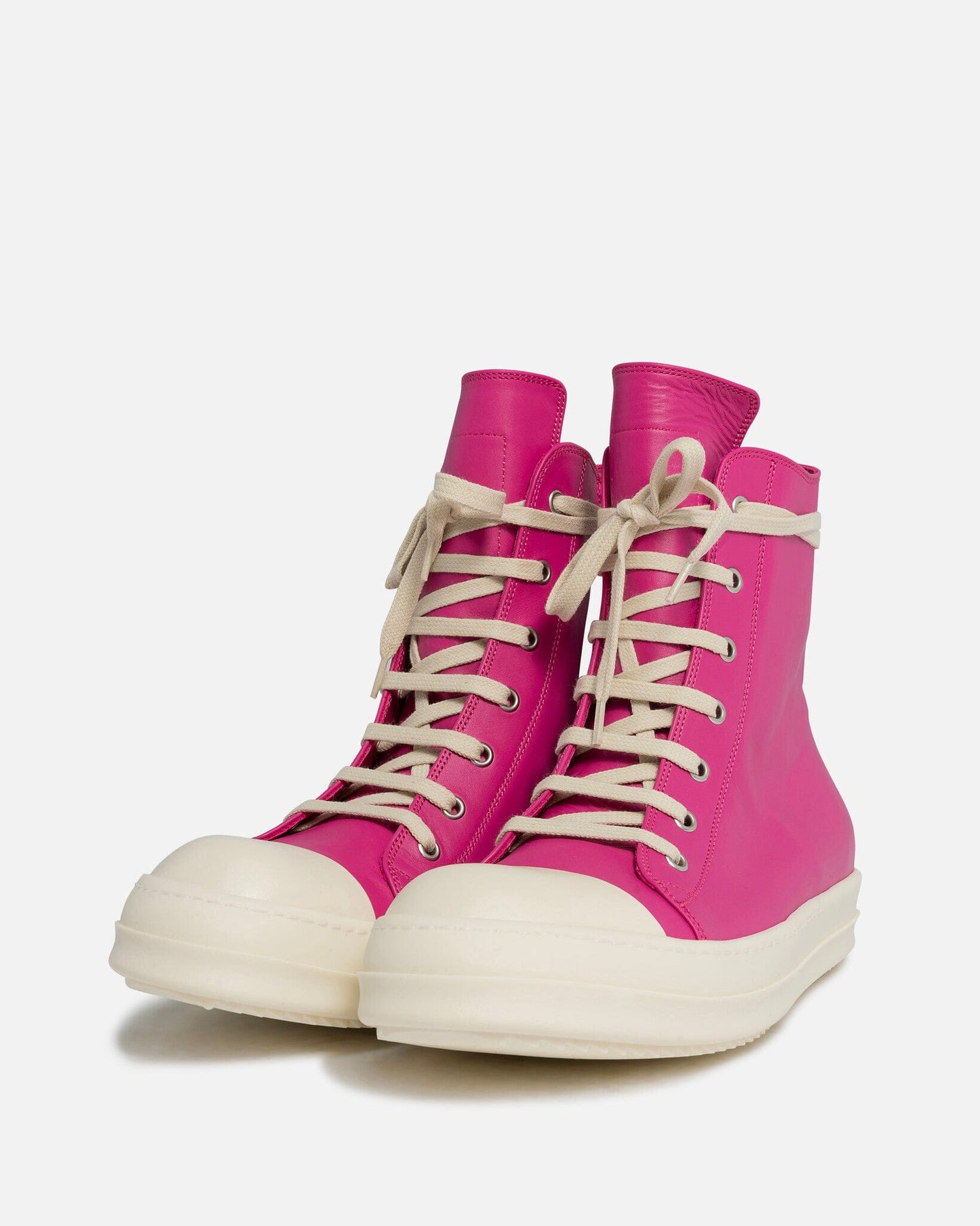 Rick Owens Men's Sneakers Ramones in Hot Pink/Milk
