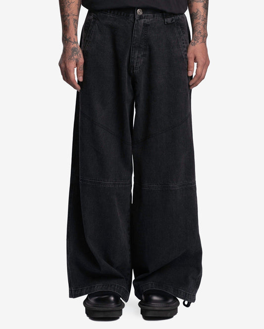 Willy Chavarria Men's Pants Raver Pants in Washed Black