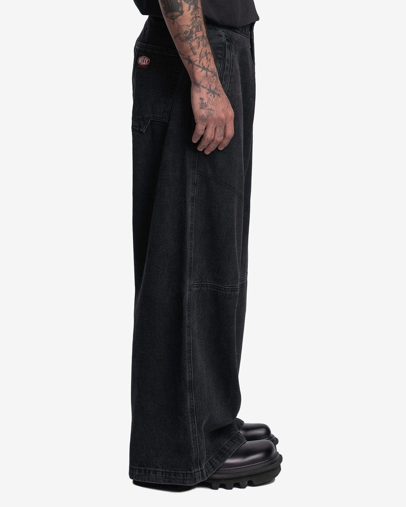 Willy Chavarria Men's Pants Raver Pants in Washed Black