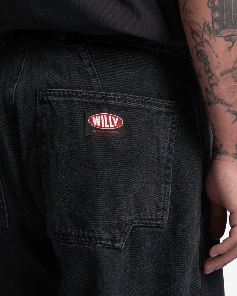 Willy Chavarria Men's Pants Raver Pants in Washed Black