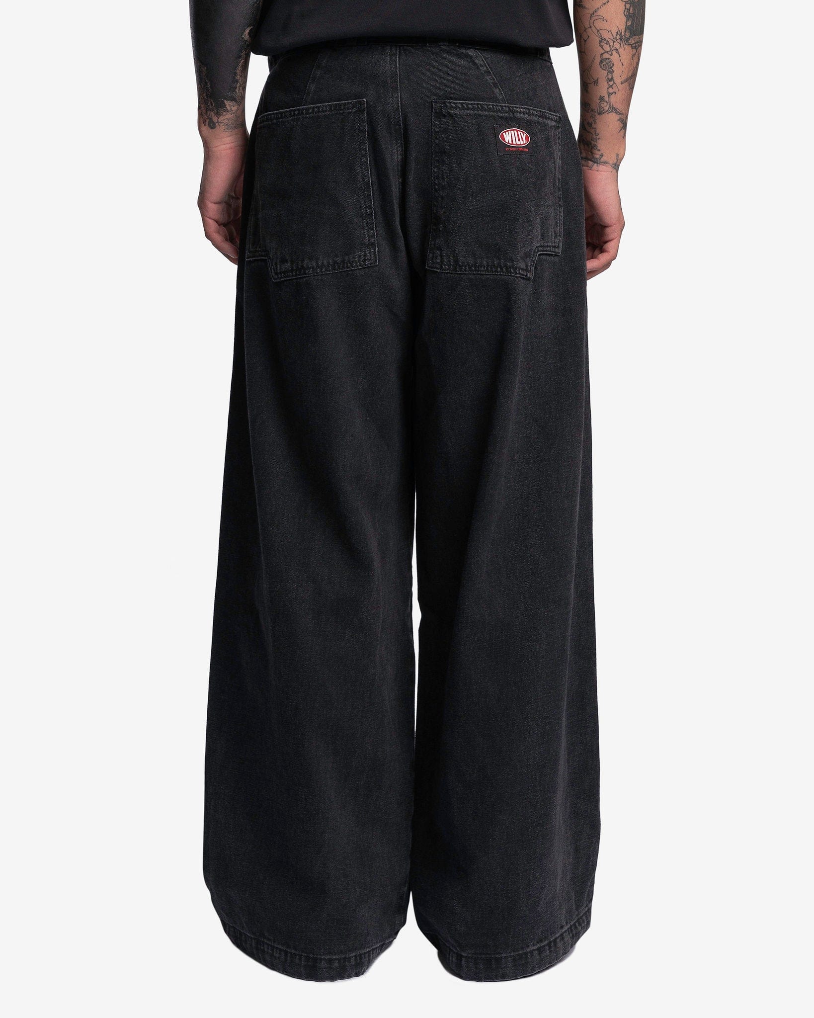 Willy Chavarria Men's Pants Raver Pants in Washed Black