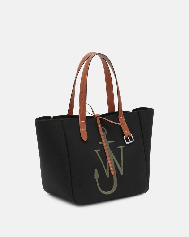 JW Anderson Men's Bags Recycled Canvas Belt Tote in Black