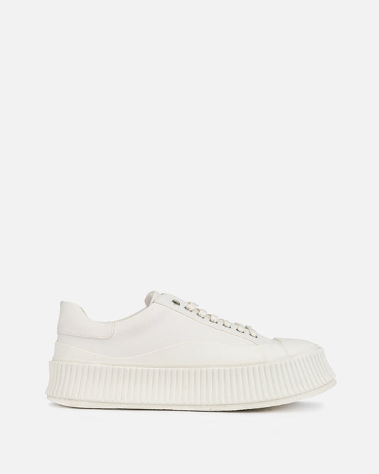 Jil Sander Men's Sneakers Recycled Canvas Sneakers in Cosmic Latte