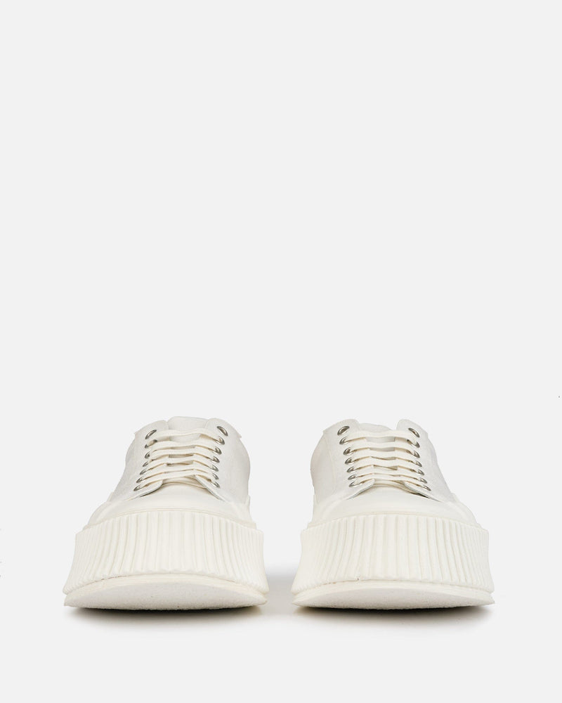 Jil Sander Men's Sneakers Recycled Canvas Sneakers in Cosmic Latte