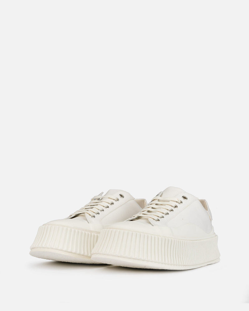 Jil Sander Men's Sneakers Recycled Canvas Sneakers in Cosmic Latte