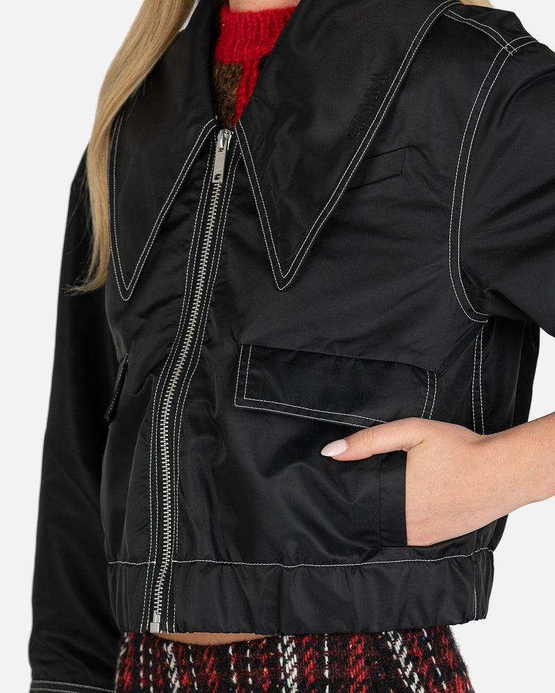 Ganni Women Jackets Recycled Nylon Jacket in Black