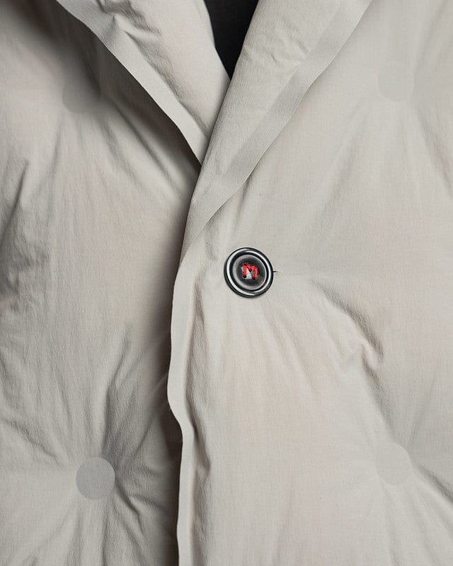 Maison Margiela Men's Jackets Recycled Nylon Padded Coat in Pearl Grey