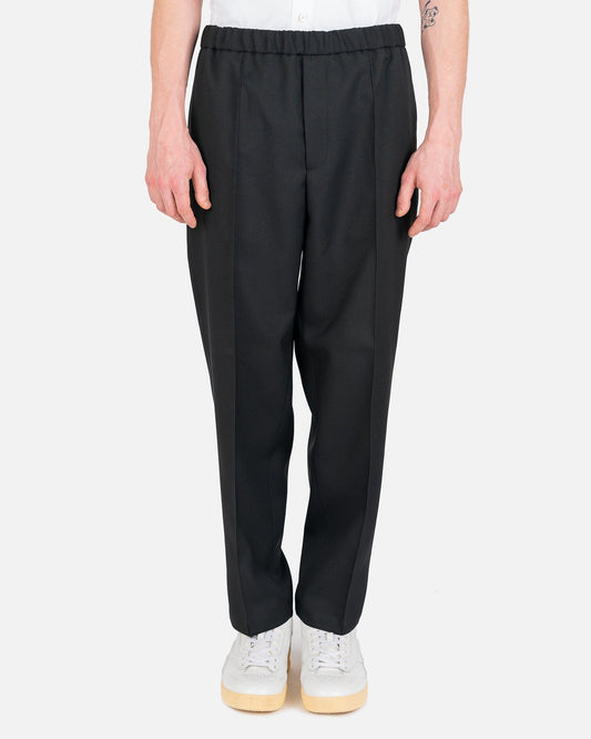 Jil Sander Men's Pants Recycled Polyester Gabardine Trousers in Black