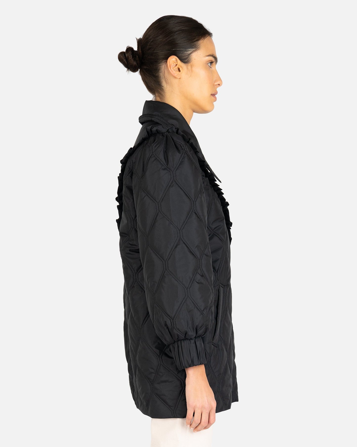 Ganni Women Jackets Recycled Ripstop Quilt Jacket in Black