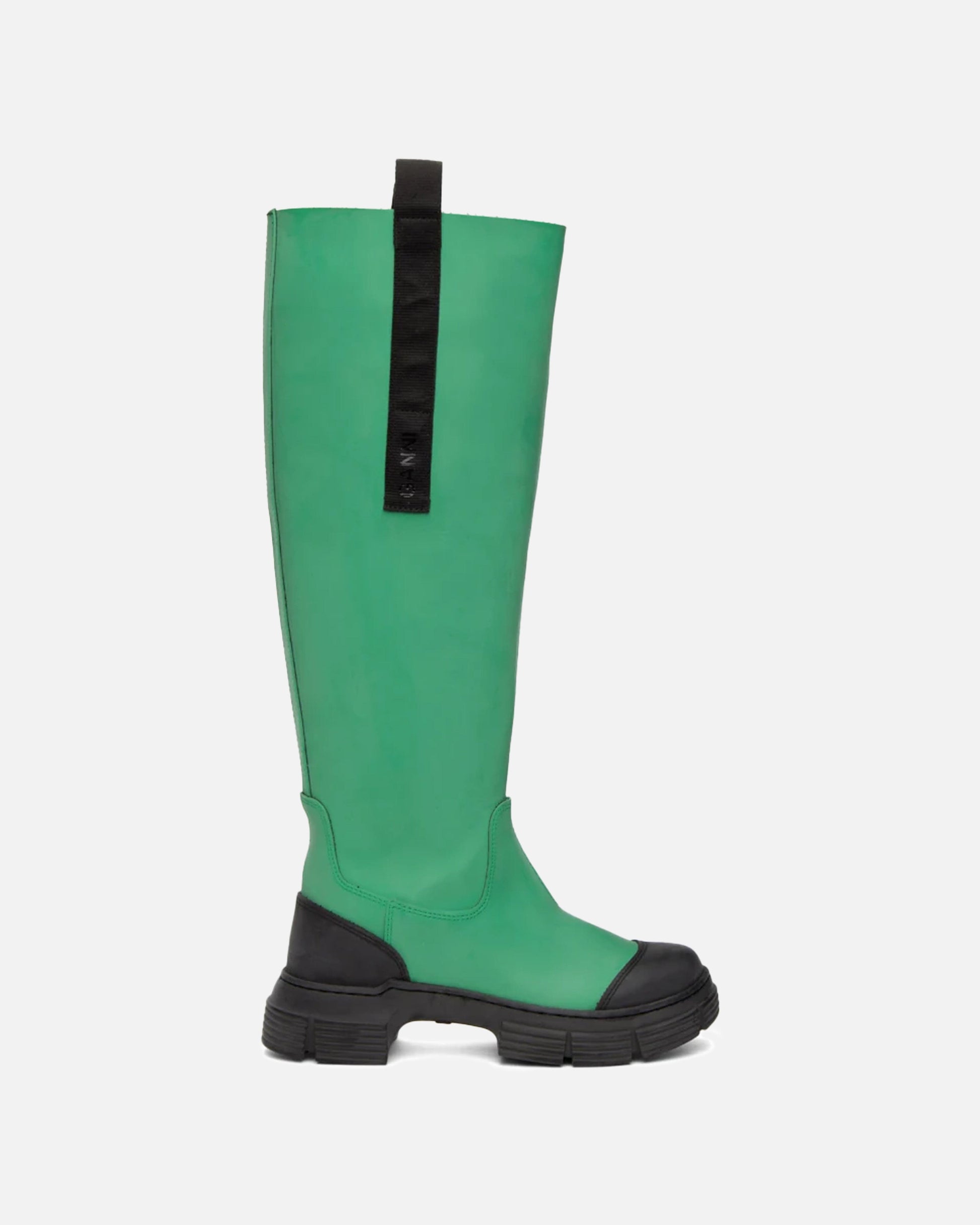 Ganni Women Boots Recycled Rubber Country Boot in Kelly Green