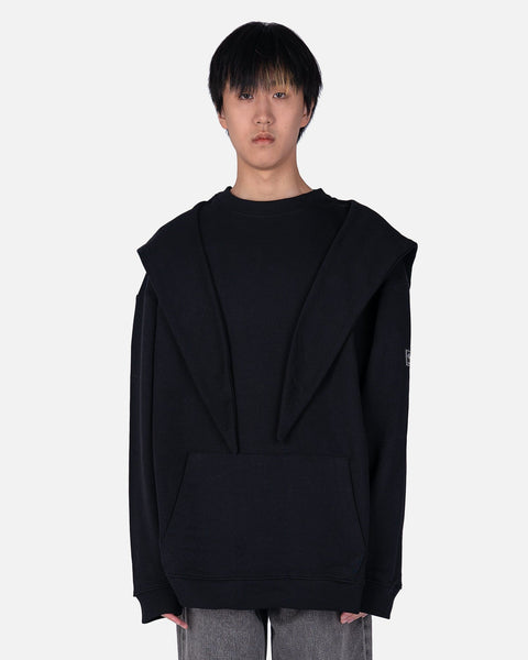 Regular Fit Hoodie With Knot Hood in Black – SVRN