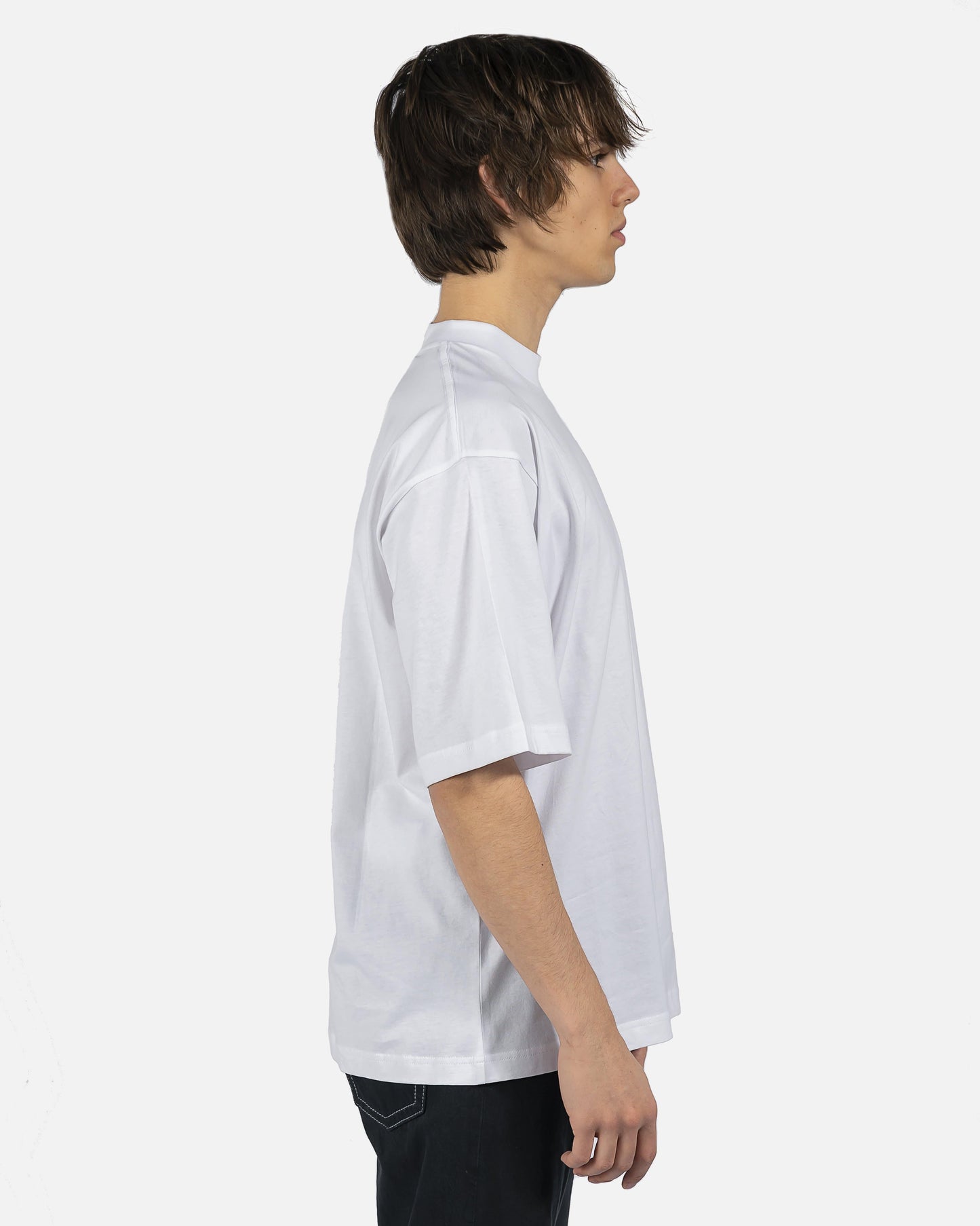 Marni Men's T-Shirts Relaxed Fit T-Shirt in Lily White