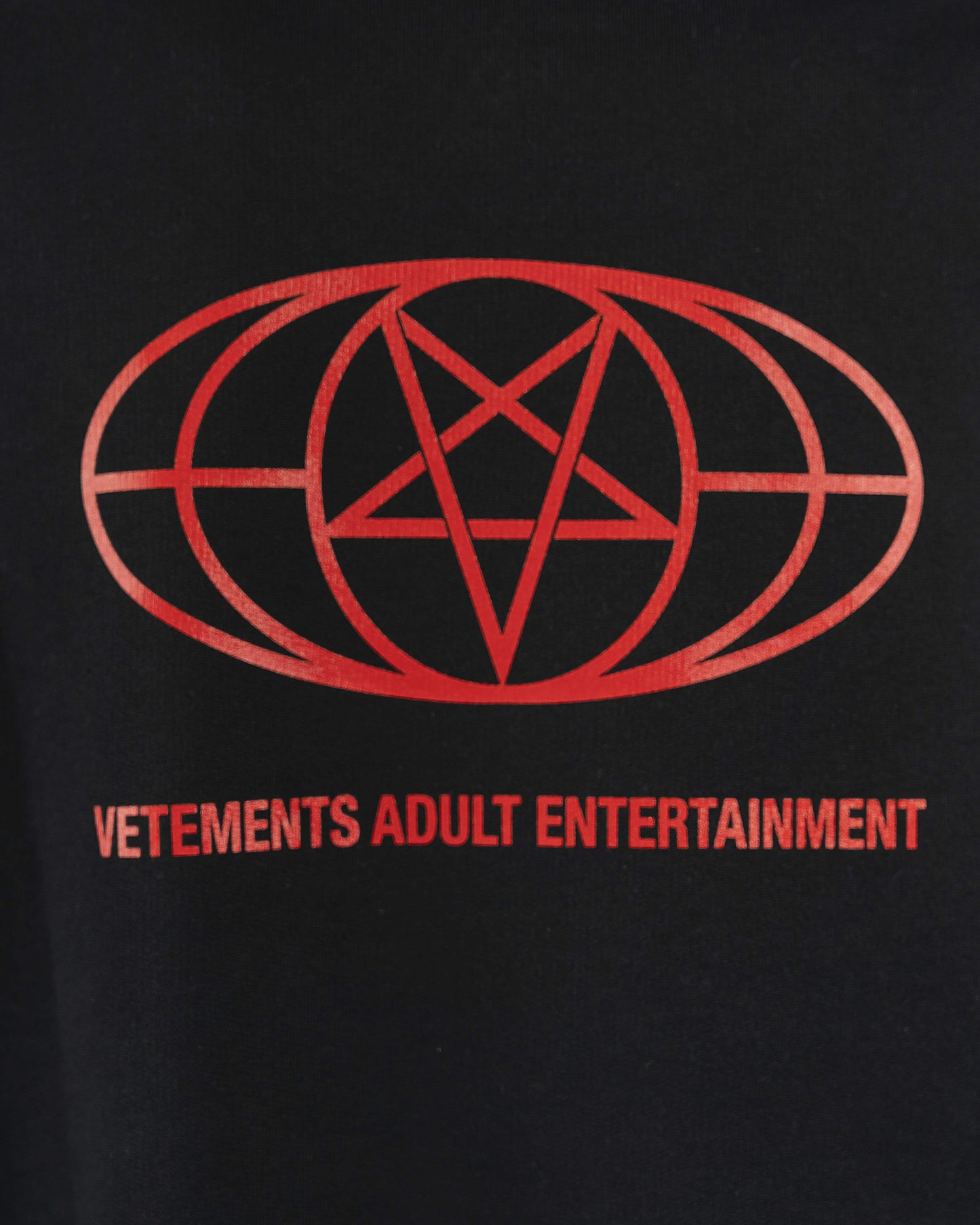 VETEMENTS Men's Sweatshirts Restricted Hoodie in Black/Red
