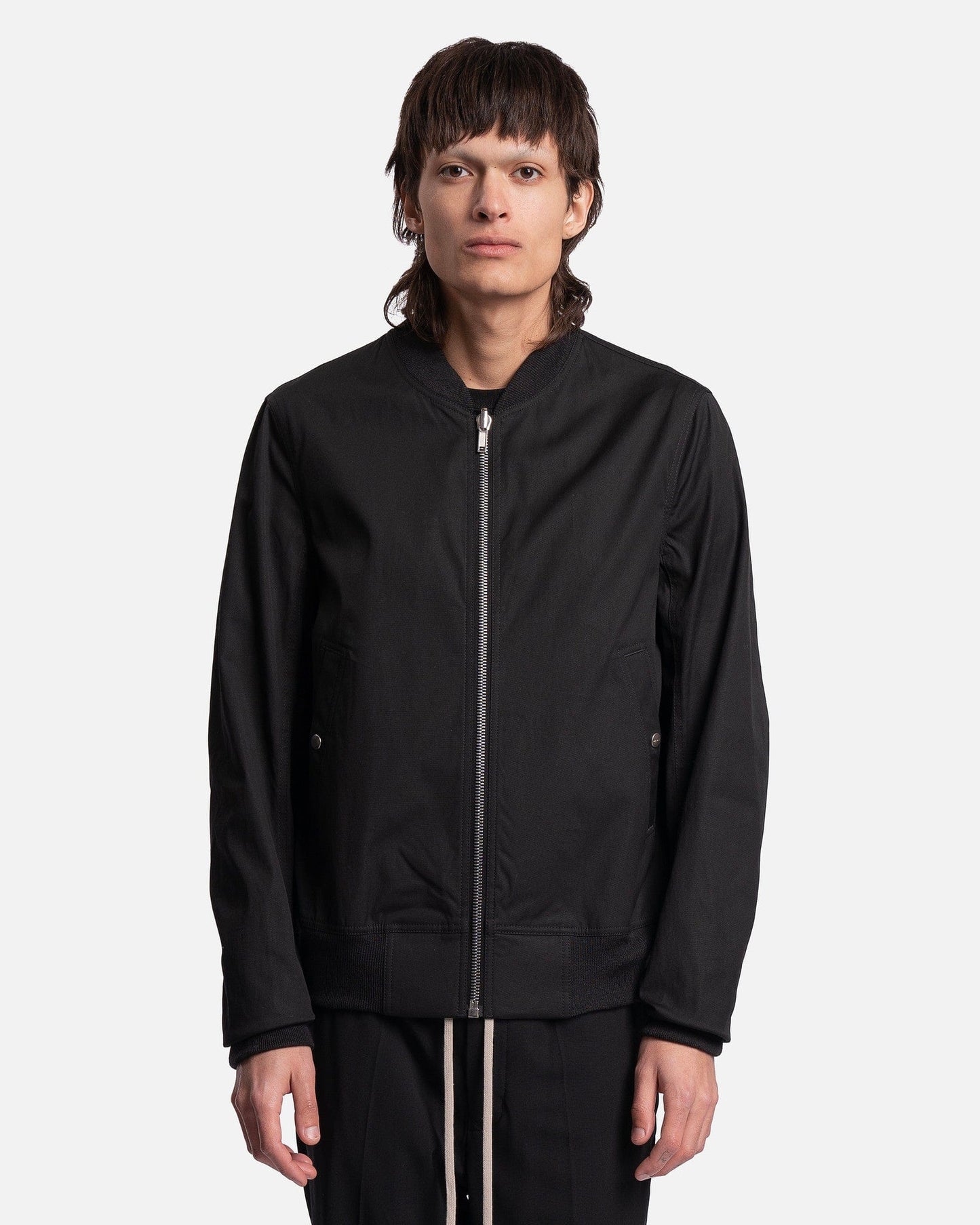 Rick Owens Men's Jackets Reversible Flight Bomber in Black/Black Plaid