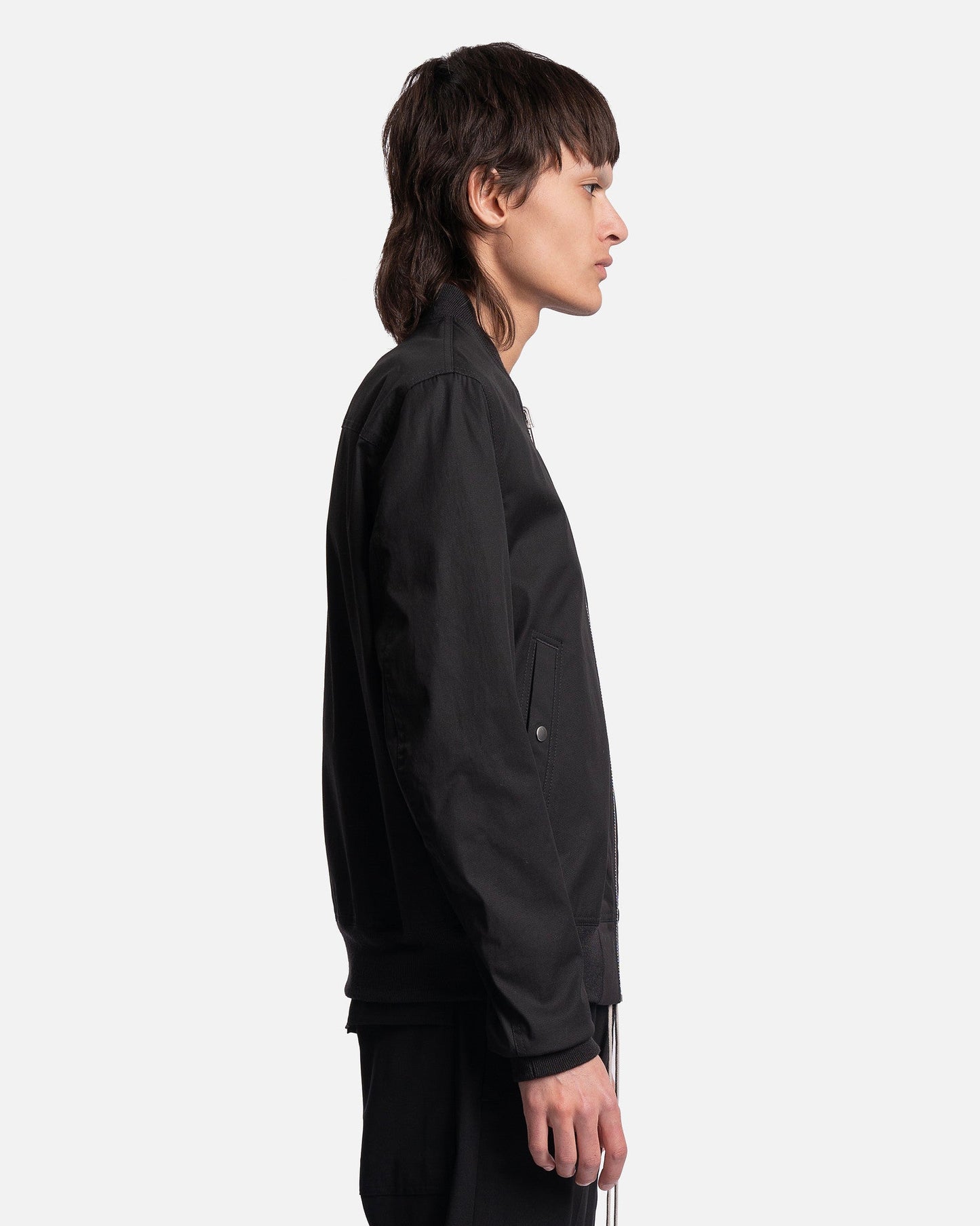 Rick Owens Men's Jackets Reversible Flight Bomber in Black/Black Plaid