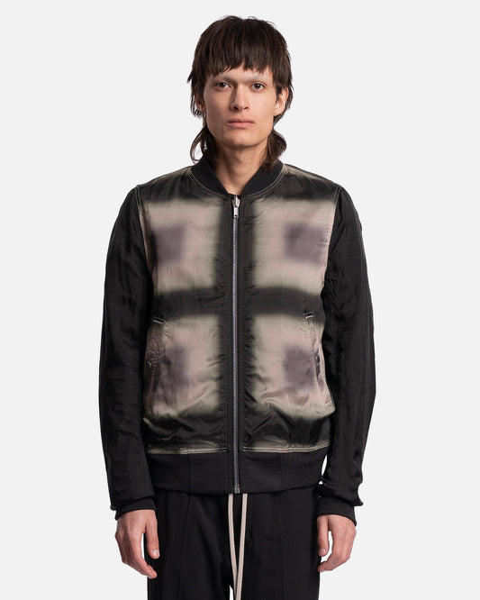 Rick Owens Men's Jackets Reversible Flight Bomber in Black/Black Plaid