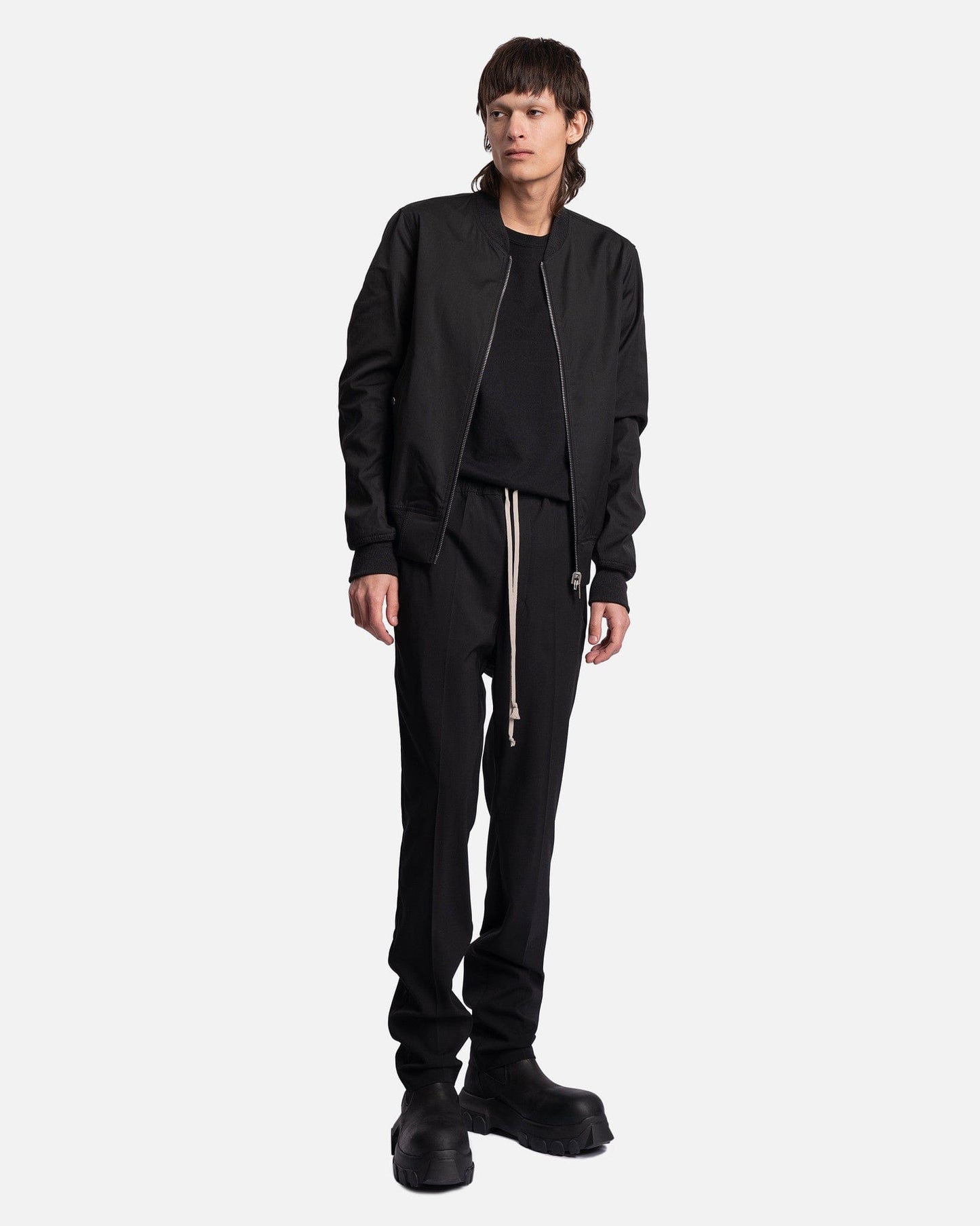 Rick Owens Men's Jackets Reversible Flight Bomber in Black/Black Plaid