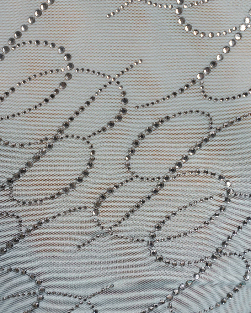Rhinestone Embroidered Tulle