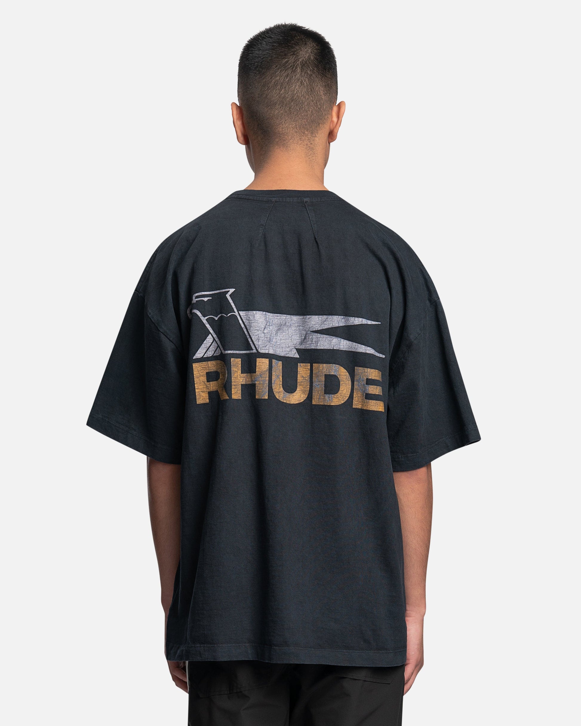Rhude Men's T-Shirts Rhude Eagle Logo T-Shirt in Vintage Black
