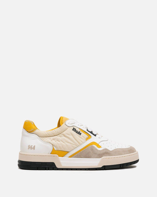 Rhude Men's Sneakers Rhude Racing Sneaker in White/Mustard