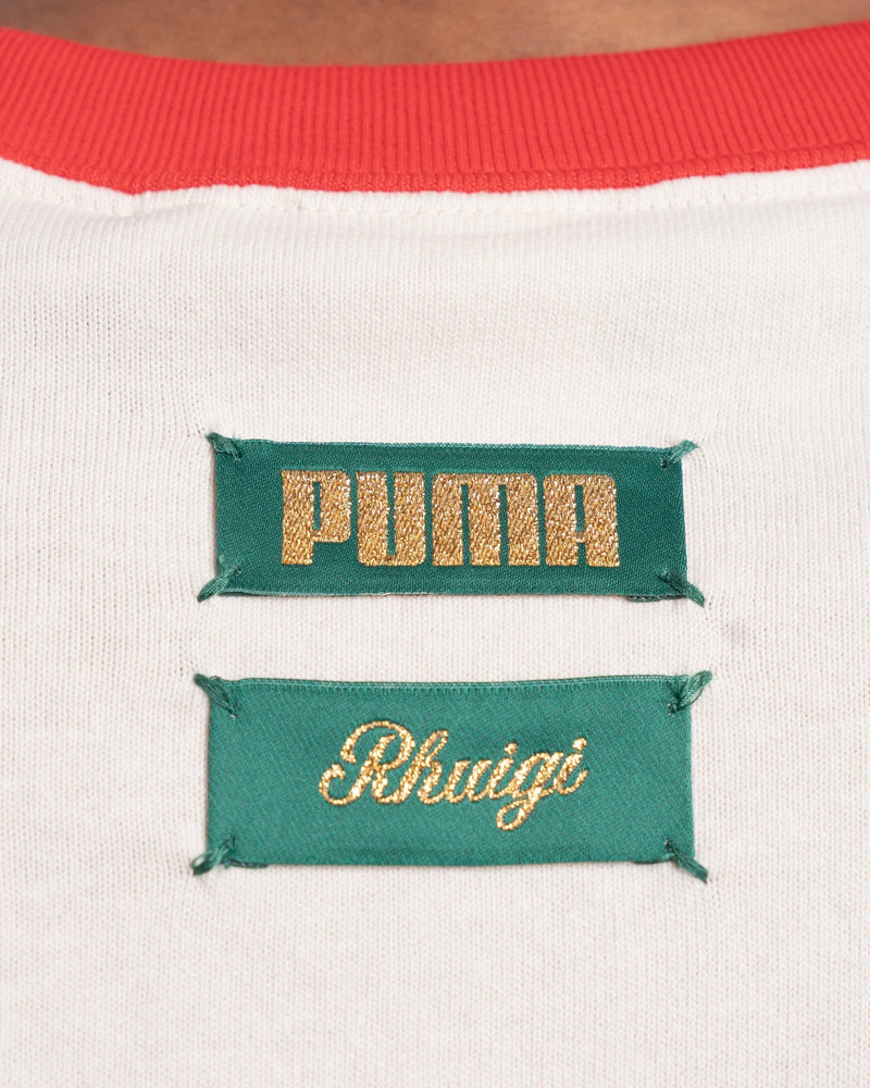 Puma Men's T-Shirts Rhuigi Graphic T-Shirt in White/Red