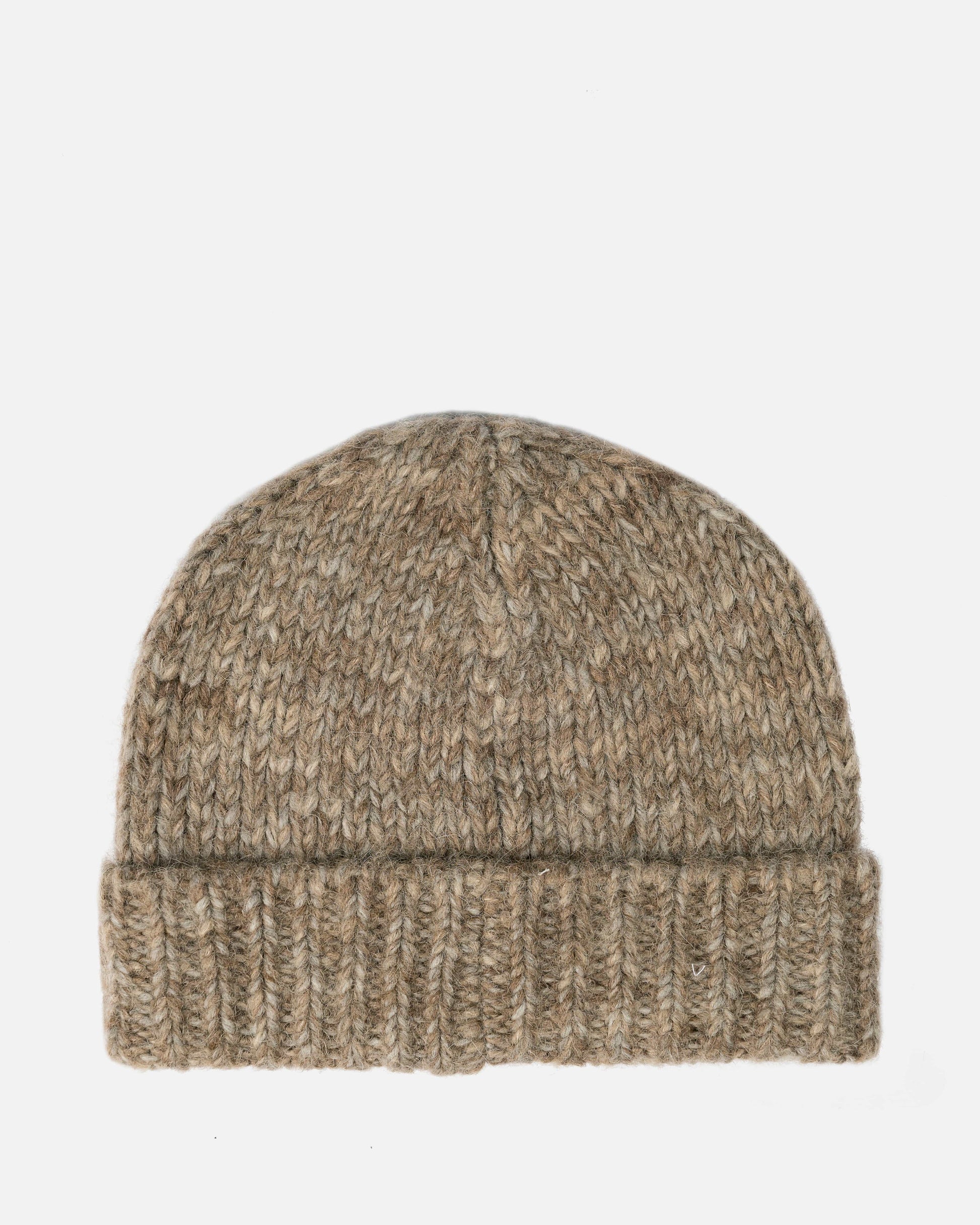 Maison Margiela Men's Hats Ribbed Beanie in Brown