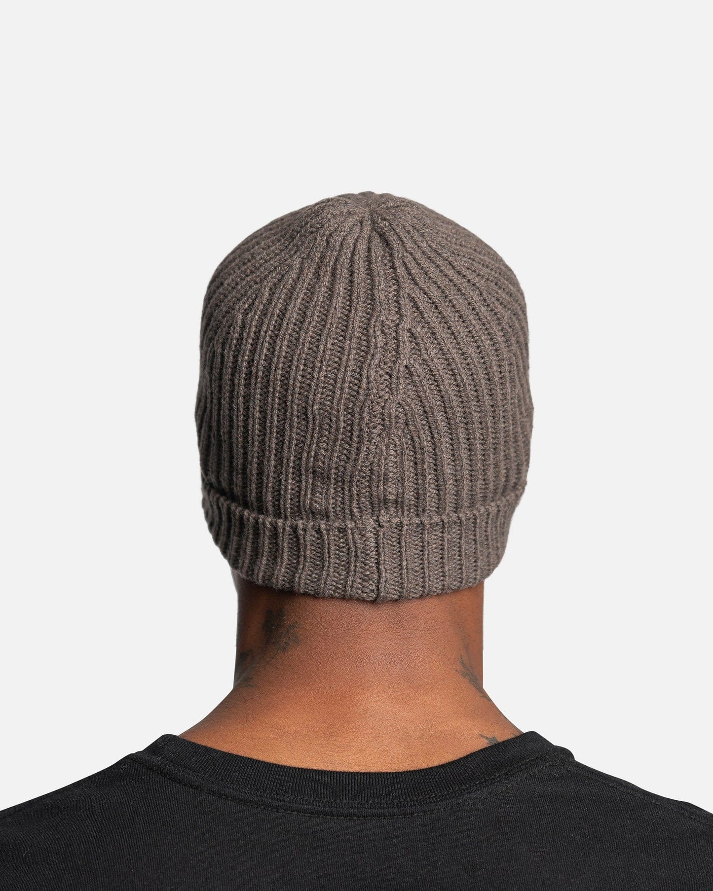 Rick Owens Men's Hats Ribbed Beanie in Dust