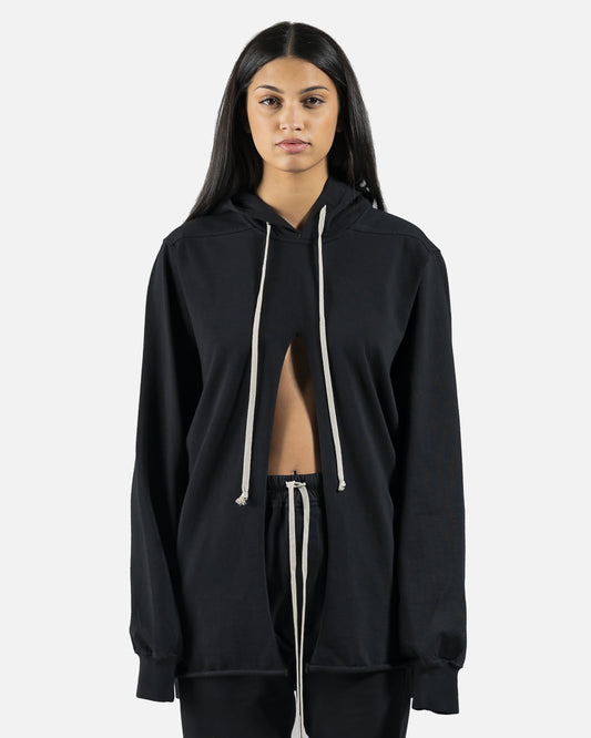 Rick Owens DRKSHDW Women's Sweatshirts Rigolet Cape Hoodie in Black