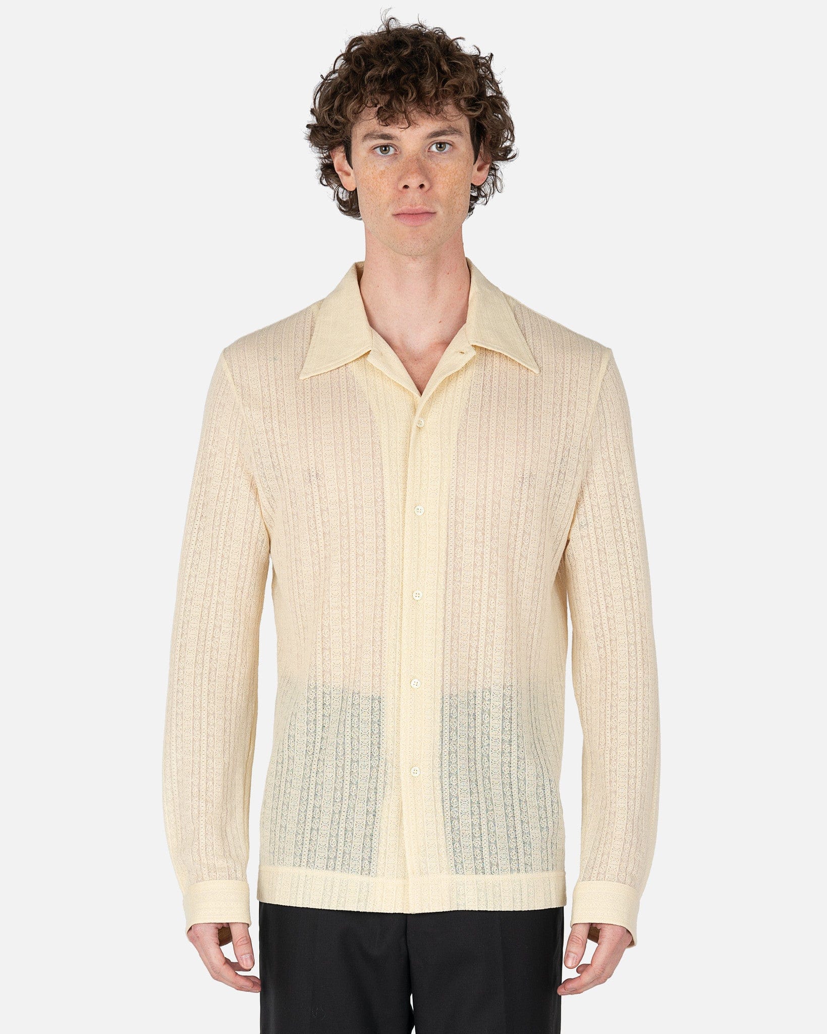 Ripley Shirt in Medallion Ivory – SVRN