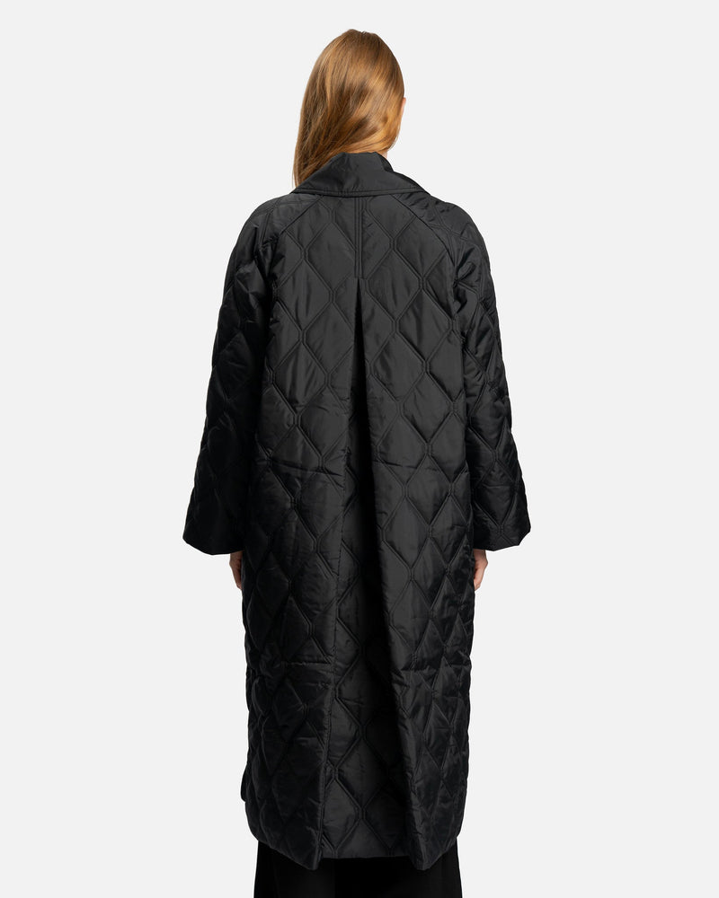 Ganni Women Jackets Ripstop Quilt Coat in Black