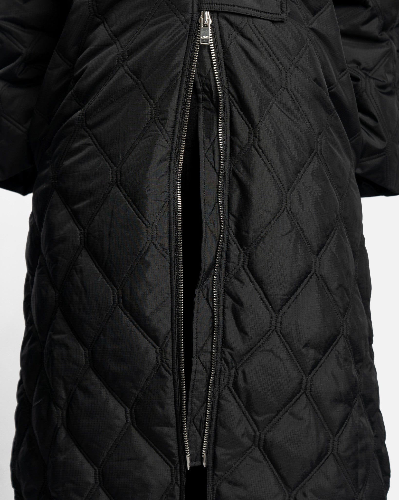 Ganni Women Jackets Ripstop Quilt Coat in Black