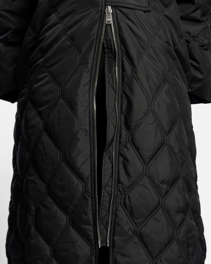 Ganni Women Jackets Ripstop Quilt Coat in Black