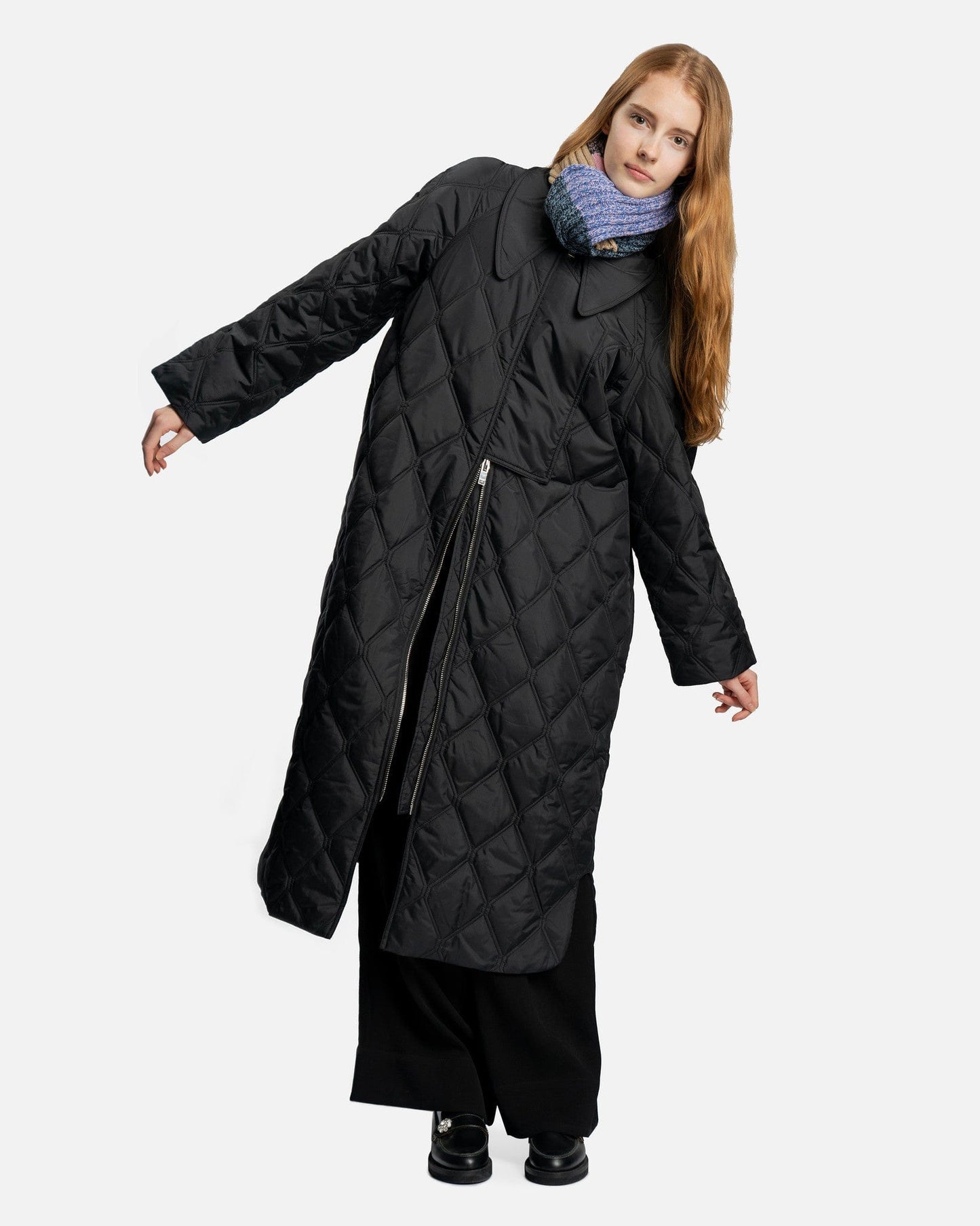 Ganni Women Jackets Ripstop Quilt Coat in Black
