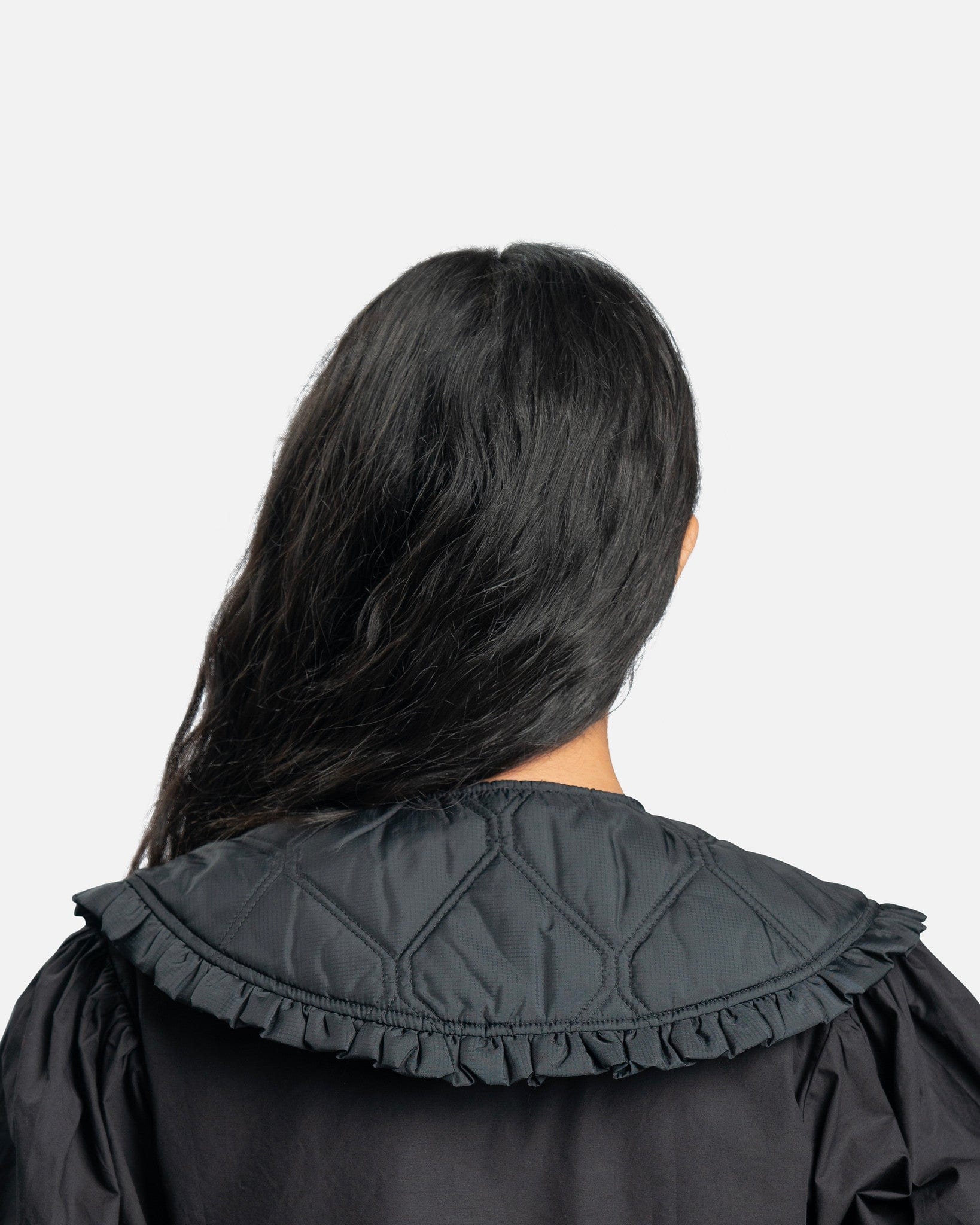 Ganni Scarves Ripstop Quilt Collar in Black