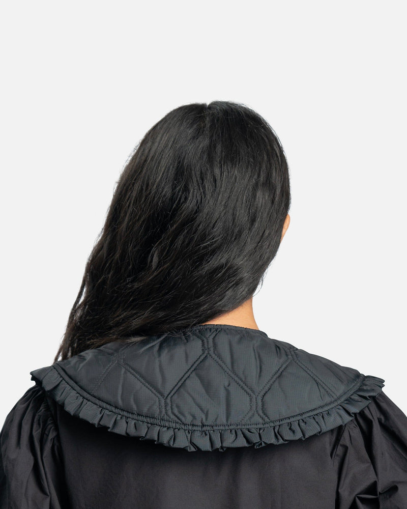 Ganni Scarves Ripstop Quilt Collar in Black