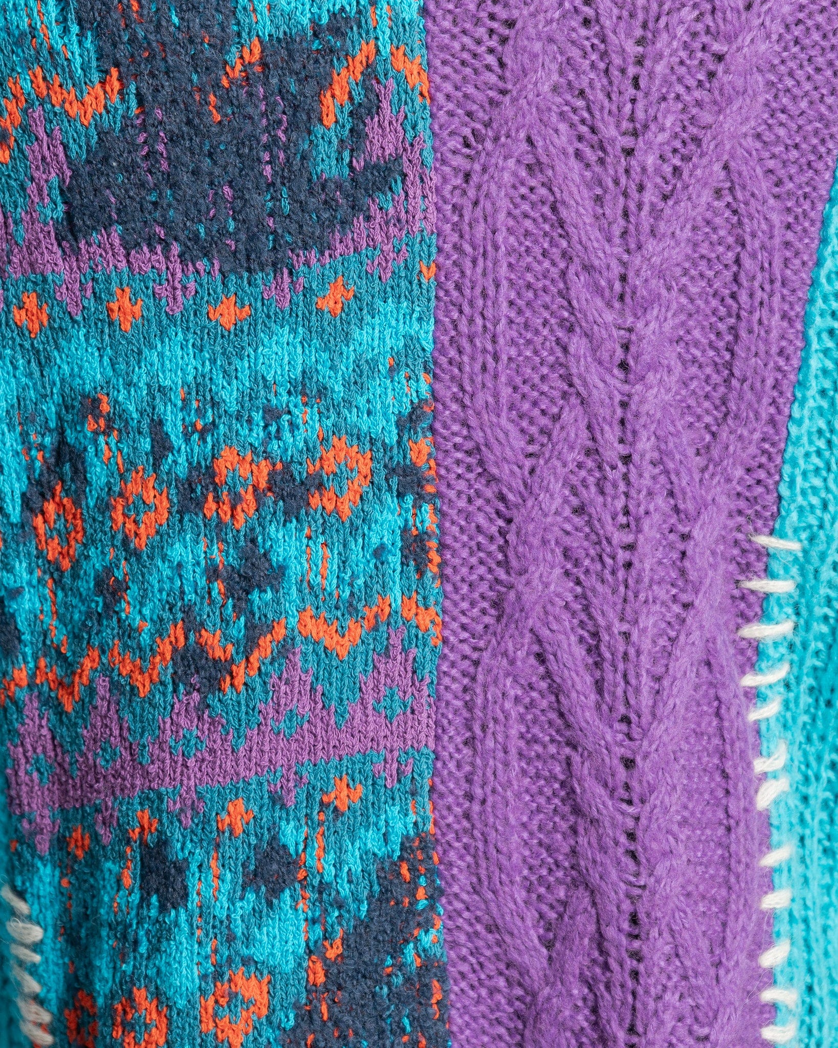 Andersson Bell Men's Sweater River Jacquard Crewneck Sweater in Blue/Lilac